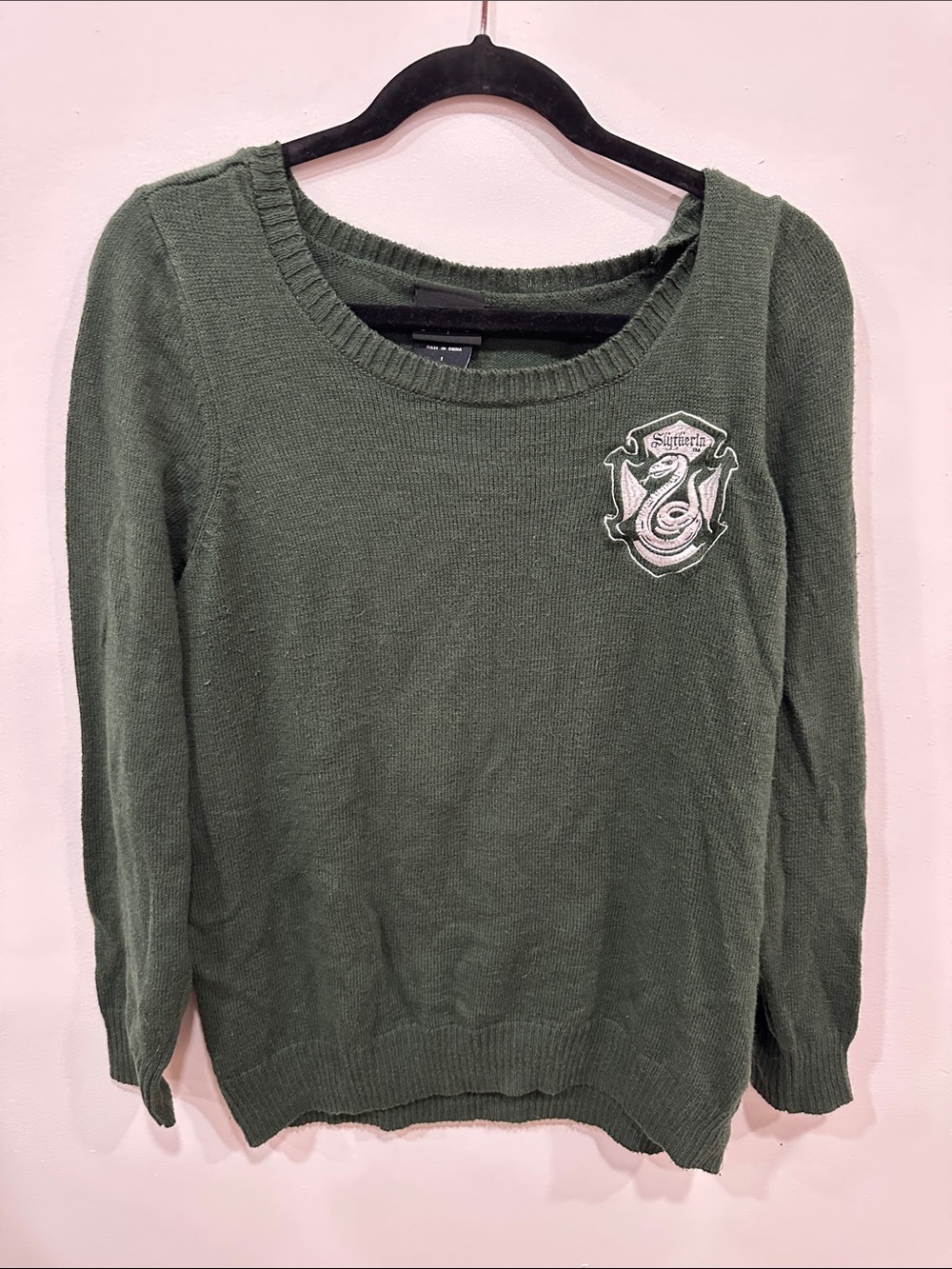 Harry Potter Slytherin Green Knit Women's Sweater